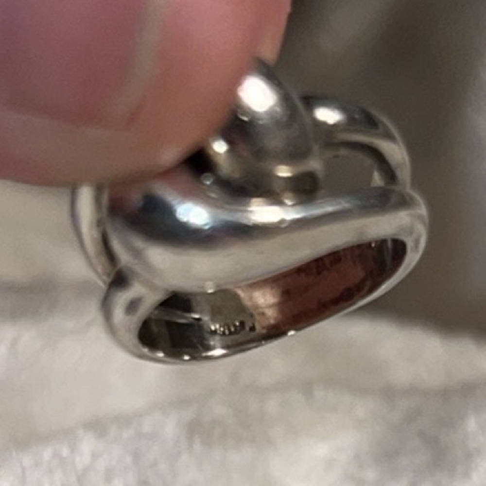 JAMES AVERY 🩶 VINTAGE INSCRIBED CHUNKY STAMPED STERLING SILVER RING Women’s 5 - Picture 8 of 10